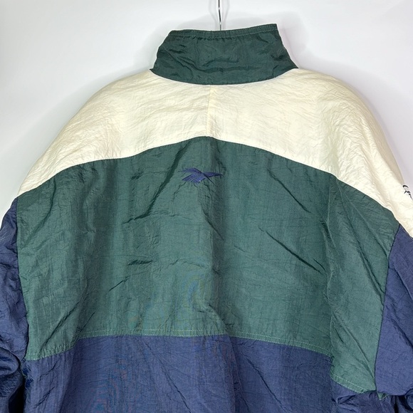 Vintage Reebok Green 90's 1/2 Zip Nylon Jacket Size XL - Picture 5 of 10